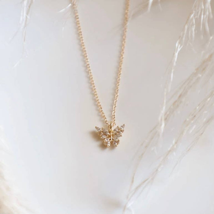Oh So Lovely Butterfly Crystal Necklace