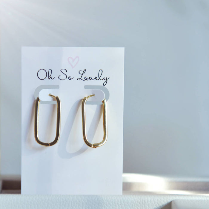 OH SO LOVELY Geneva long Rectangle Hoop