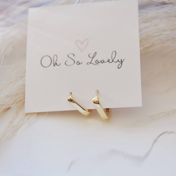 Oh So Lovely Gianna Square Hoop Earrings