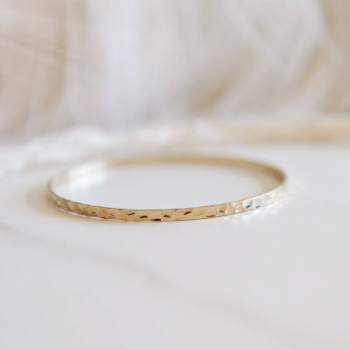 Oh So Lovely Hammered gold bracelet, Dixie