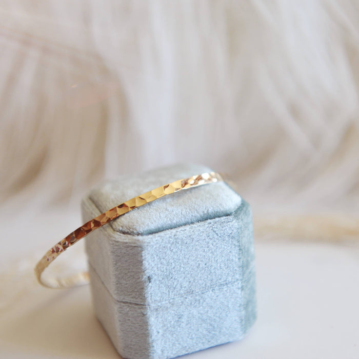 Oh So Lovely Hammered gold bracelet, Dixie
