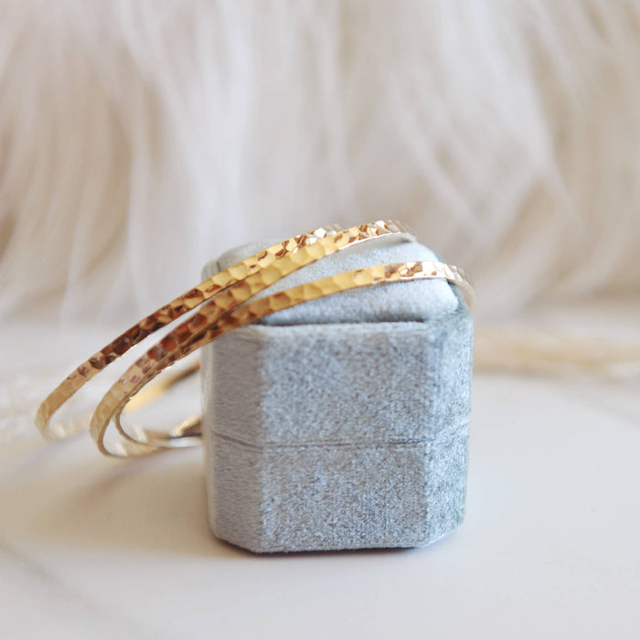 Oh So Lovely Hammered gold bracelet, Dixie