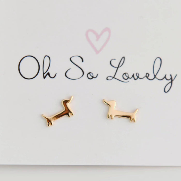 OH SO LOVELY Rowan Weiner Dog Stud Earrings