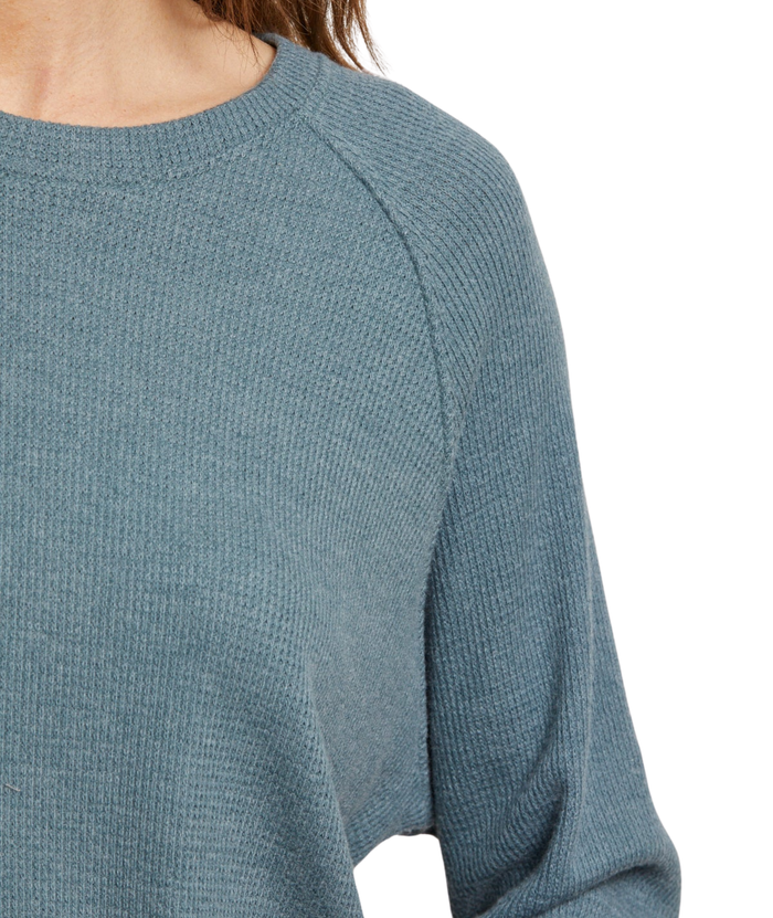 Perfect White Tee Women Cooper Brushed Waffle Crew Sweatshirt Distressed/seasonal womens Perfect White Tee