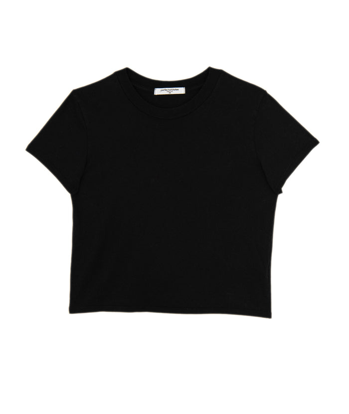 Perfect White Tee Women Springsteen Crew Baby Tee Womens Casual Tops Perfect White Tee True Black Juniors/Women XS