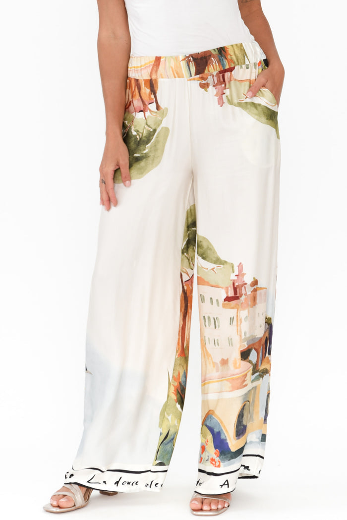 Persephone Natural Vista Wide Leg Pants,Brunette model,alt text|model:Brontie