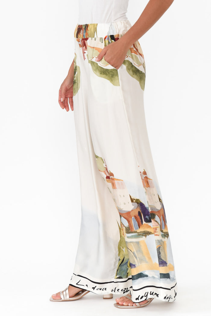 Persephone Natural Vista Wide Leg Pants,Brunette model,alt text|model:Brontie