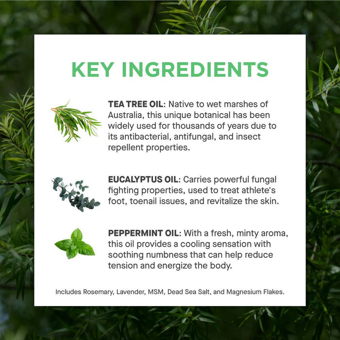 Plant of Life Tea Tree Oil Foot Soak with Epsom Salt | Fungus & Odor 16 Oz