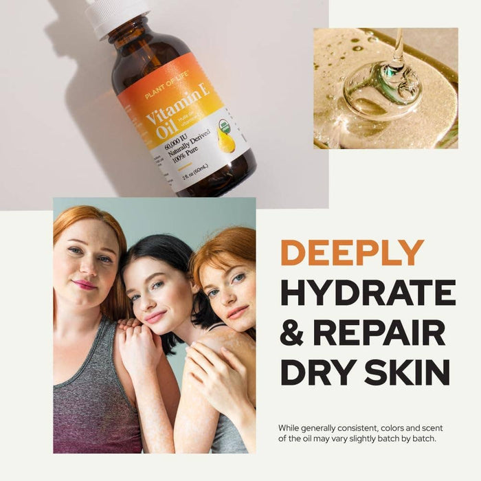 Plant of Life Vitamin E Oil | Natural | Face, Skin & Hair Care |Tocopherol