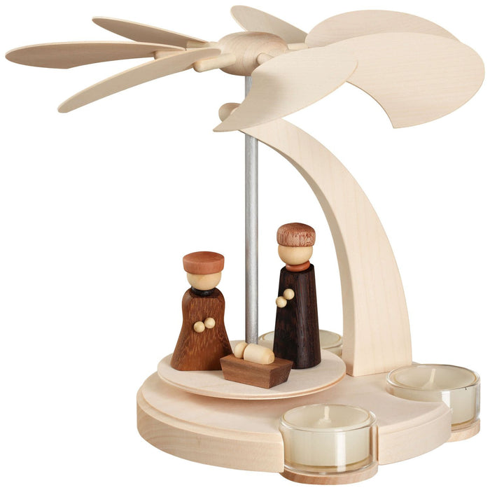 PR2523 Pyramid Small Modern Nativity Tealight Scene