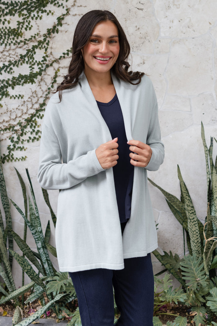 Primrose Mint Cotton Drape Cardigan,Lifestyle