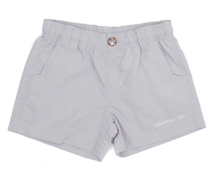 Properly Tied Baby/Boys Mallard Short-Light Grey
