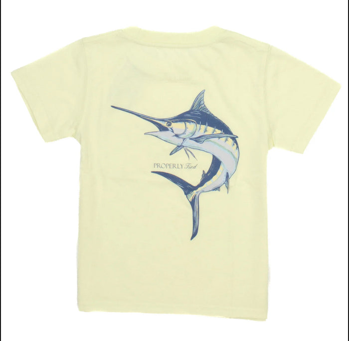 Properly Tied Boys Blue Marlin SS Light Yellow (2T)