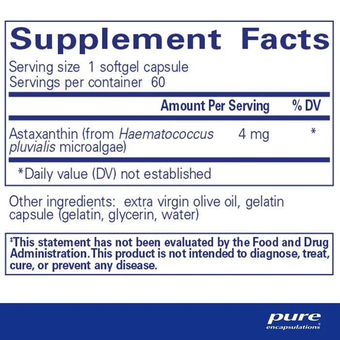 Pure Encpsulations Astaxanthin Capsules