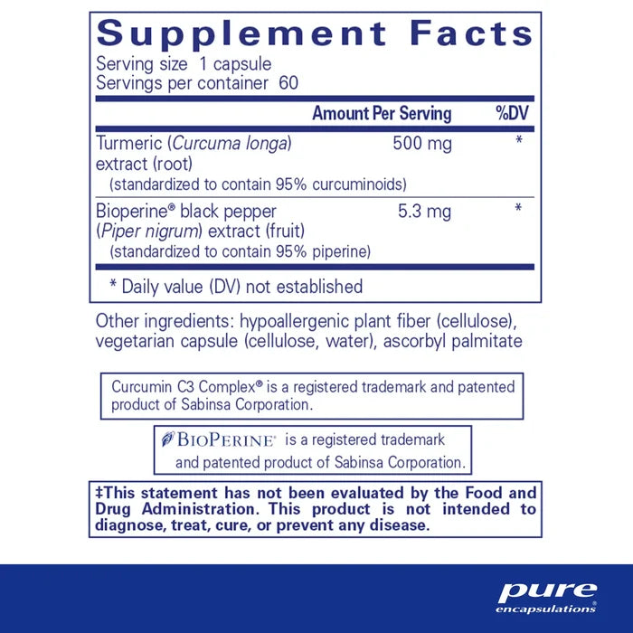Pure Encapsulations Curcumin 500 Capsules