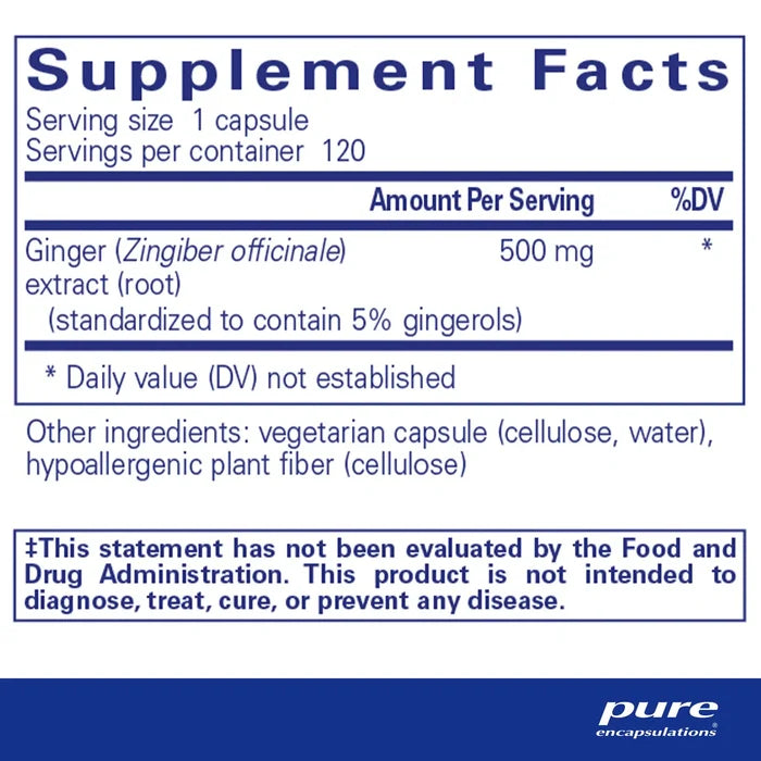 Pure Encapsulations Ginger Extract Capsules