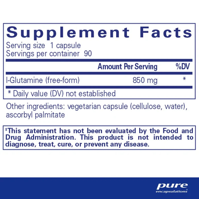 Pure Encapsulations l-glutamine 850 capsules