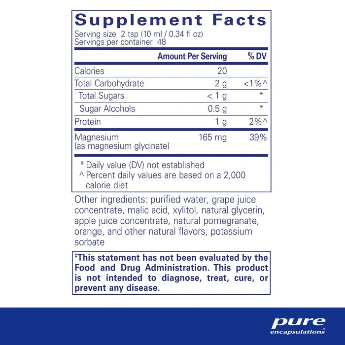Pure Encapsulations Magnesium Glycinate Liquid