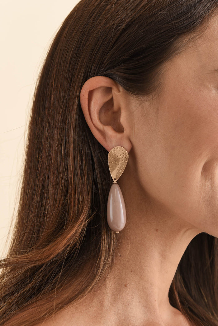 Quinlan Mocha Teardrop Earrings