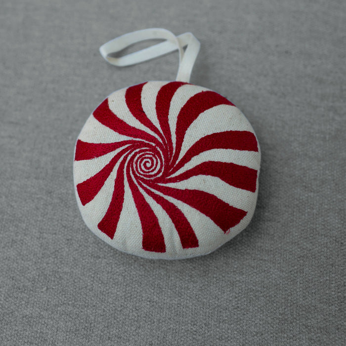 Red Brick Road Token, Cotton, Oz Embroidered Ornament
