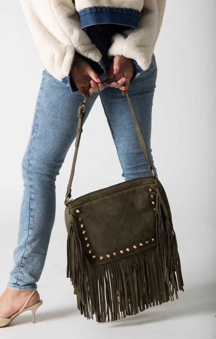 RISA BOHO FRINGE LEATHER BAG