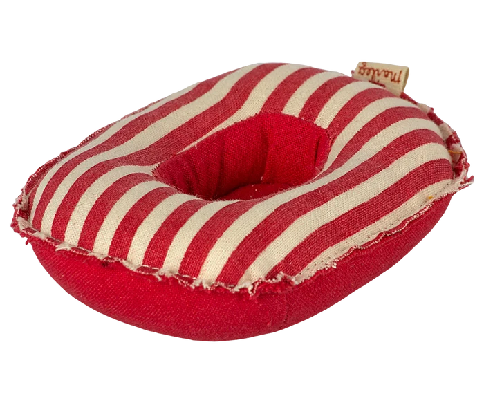 Rubber Boat, Small Mouse  - Red Stripes