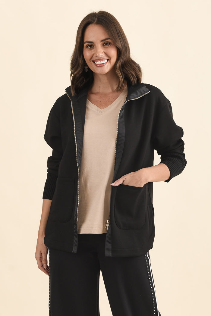 Sabi Black Zip Sweatshirt