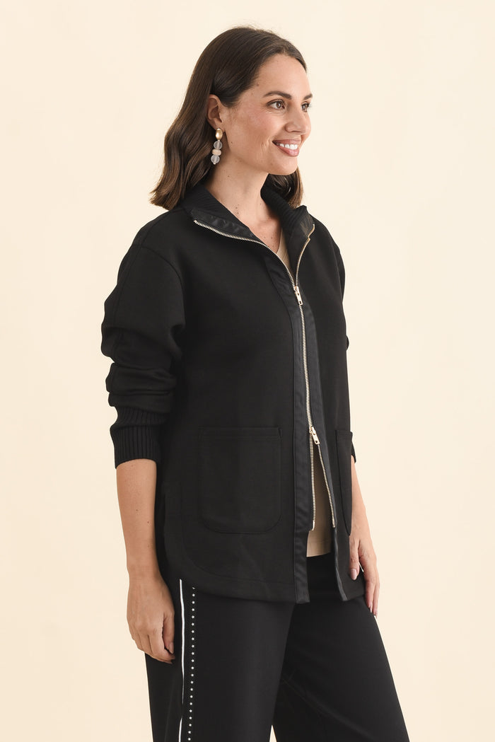 Sabi Black Zip Sweatshirt