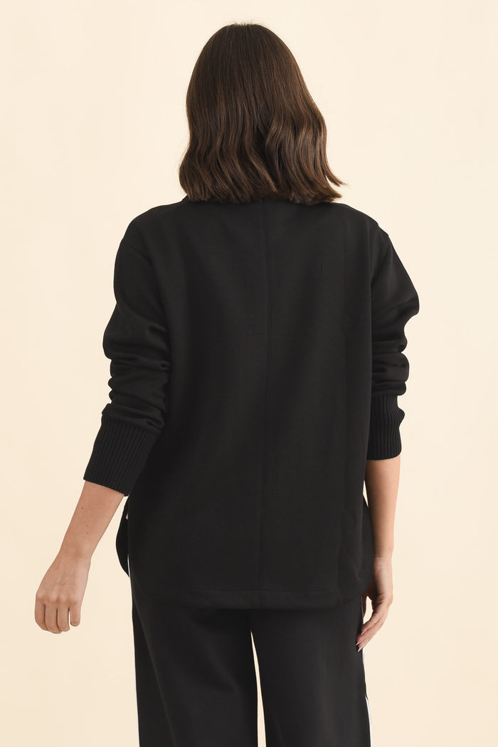 Sabi Black Zip Sweatshirt
