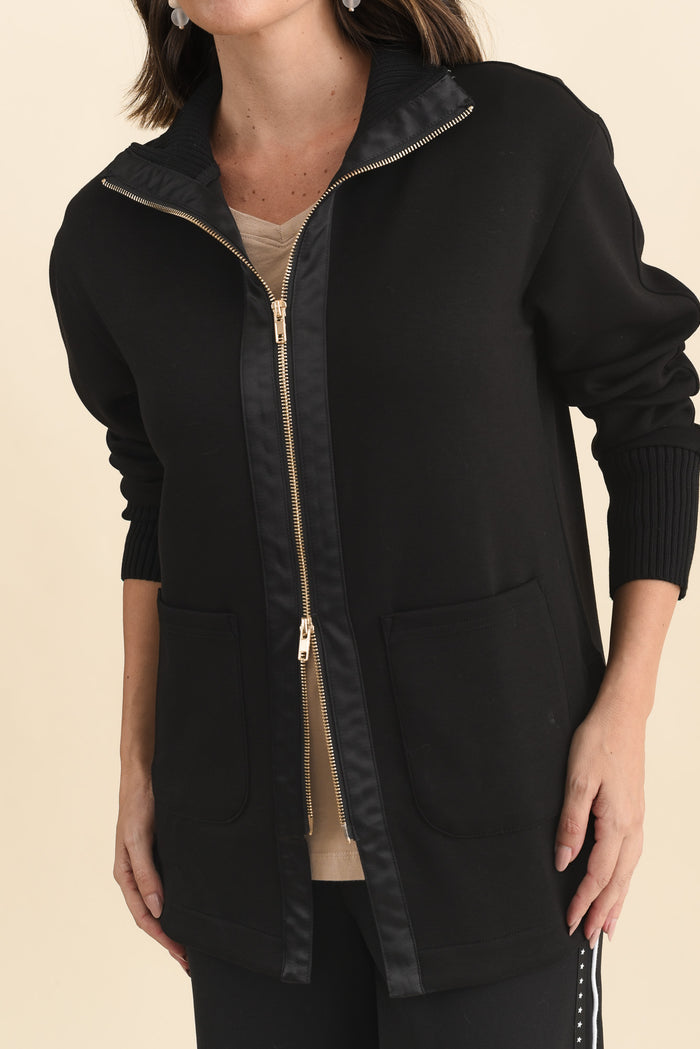 Sabi Black Zip Sweatshirt
