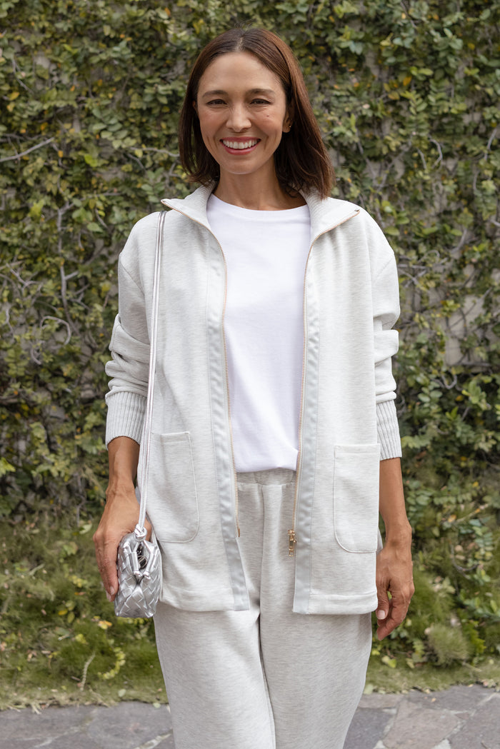 Sabi Grey Zip Sweatshirt,Lifestyle