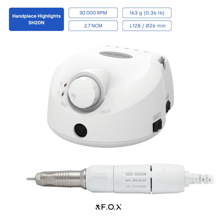 Saeyang ESCORT II PRO + SH20N 30k RPM — Original E-File Nail Drill Machine Drill machine Saeyang