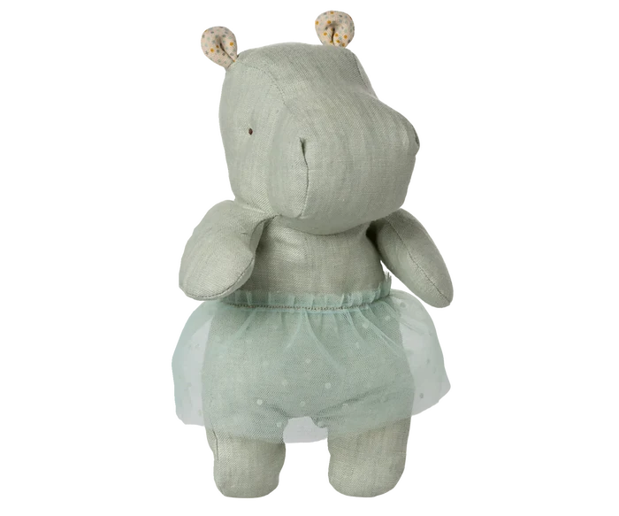 Safari friends, Hippo w. skirt, Small - Mint