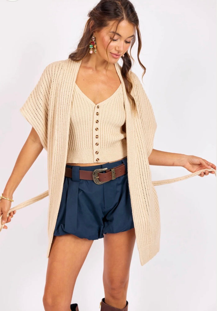 SAGE THE LABEL EASYGOING
BELTED CARDIGAN
