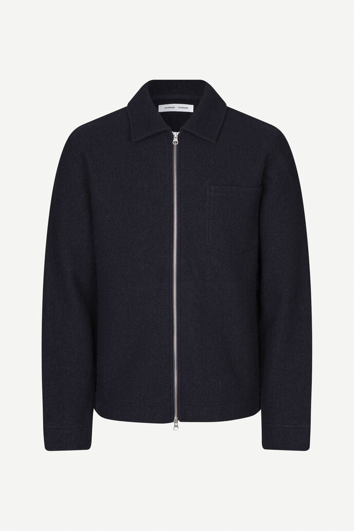 Samsoe Samsoe Homme - Hannes Full Zip 14612 - Bleu Sombre-Vestes et Manteaux-M22400082