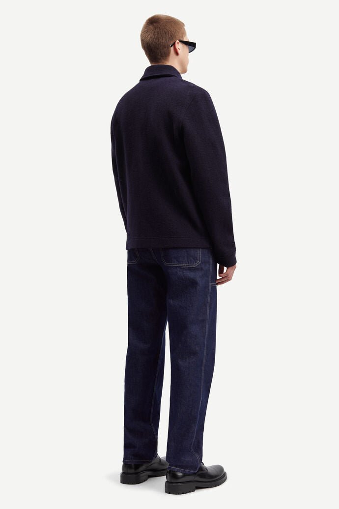 Samsoe Samsoe Homme - Hannes Full Zip 14612 - Bleu Sombre-Vestes et Manteaux-M22400082