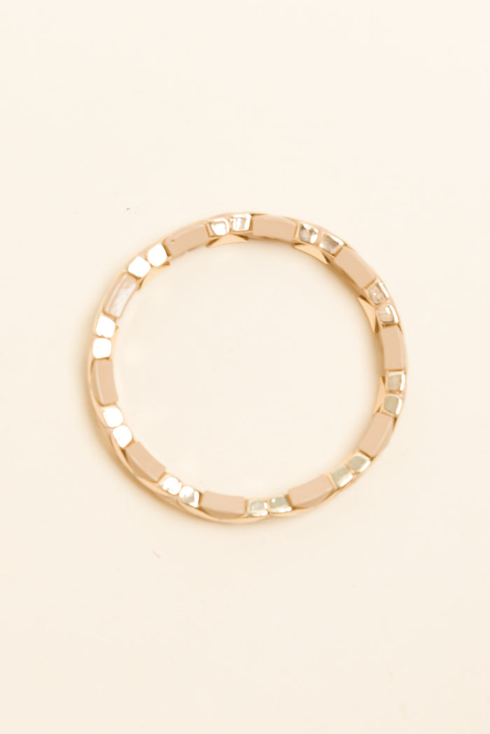 Sasha Mocha Chevron Beaded Bracelet