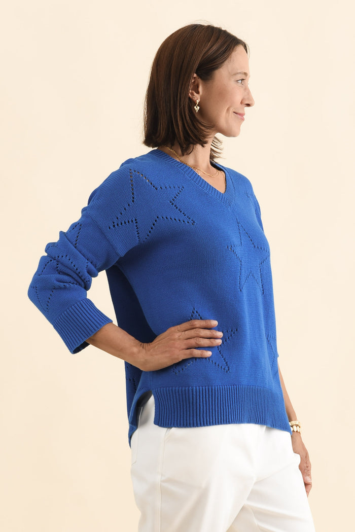 Selene Blue Star Cotton Jumper