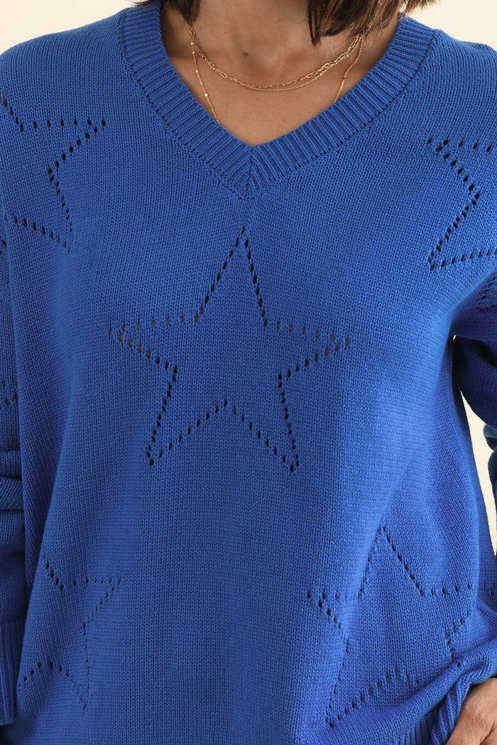 Selene Blue Star Cotton Jumper
