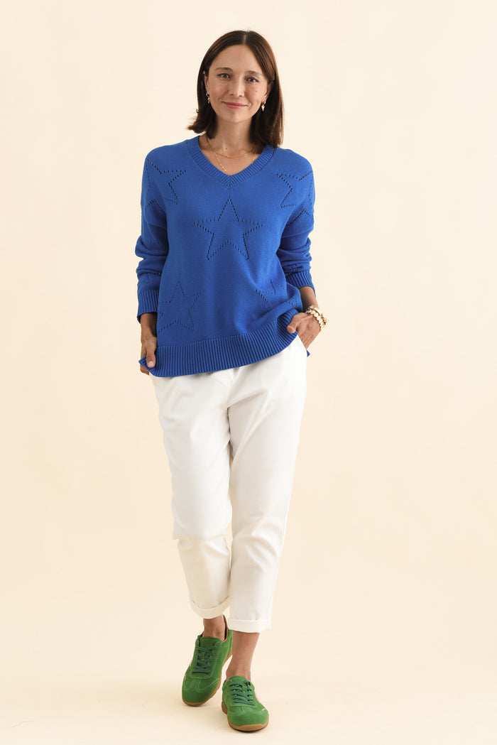 Selene Blue Star Cotton Jumper