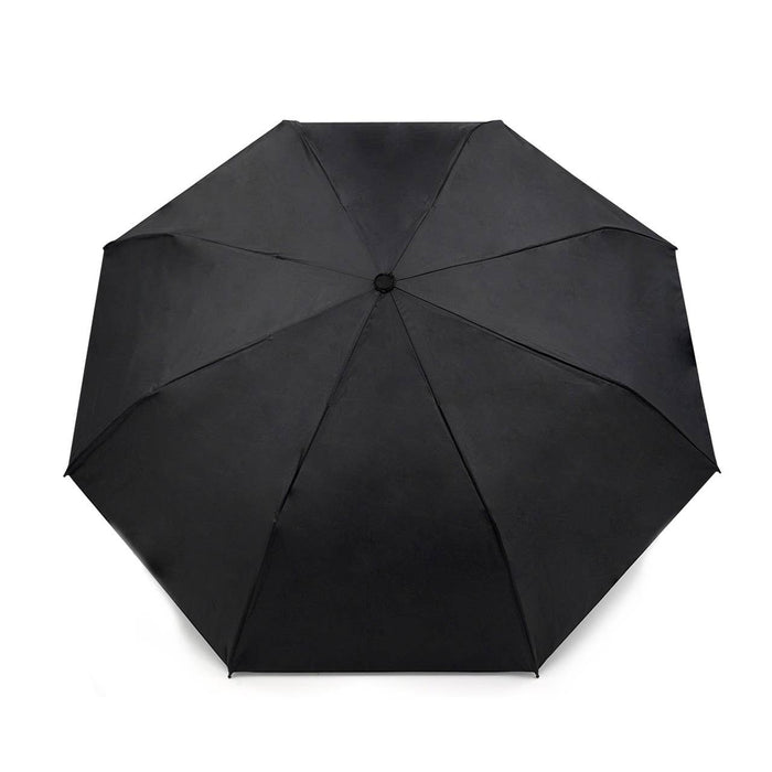 SELINI Compact Solid Black Travel Umbrella