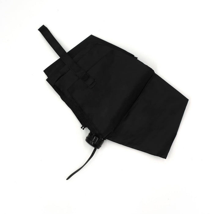 SELINI Compact Solid Black Travel Umbrella