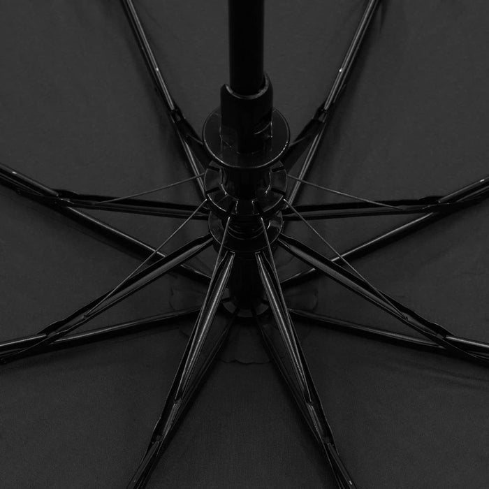 SELINI Compact Solid Black Travel Umbrella