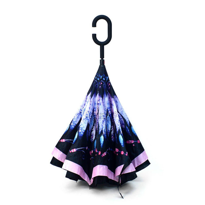 SELINI Feather Double Layer Inverted Umbrella
