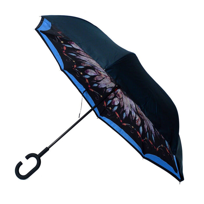 SELINI Feather Double Layer Inverted Umbrella