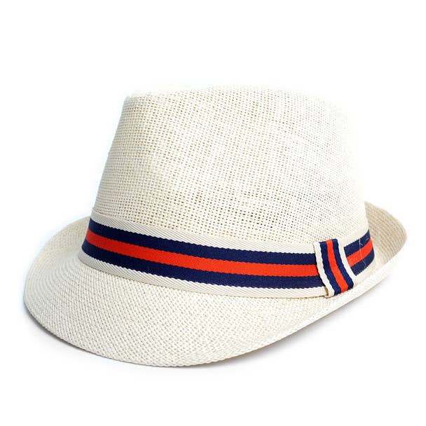 Selini Men's Fedora Hat with Striped band