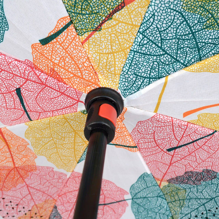 SELINI Multi Color Leaves Double Layer Inverted Umbrella