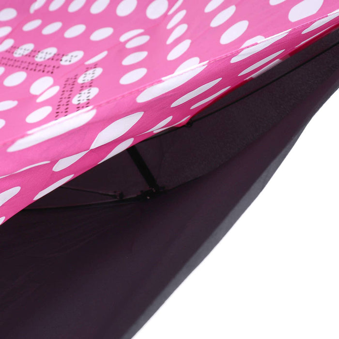 SELINI Pink Big Polka Dot Double Layer Inverted Umbrella - UM18063