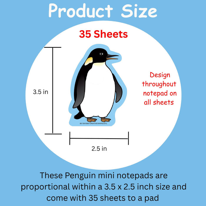 SHAPES ETC. Mini Notepad - Penguin