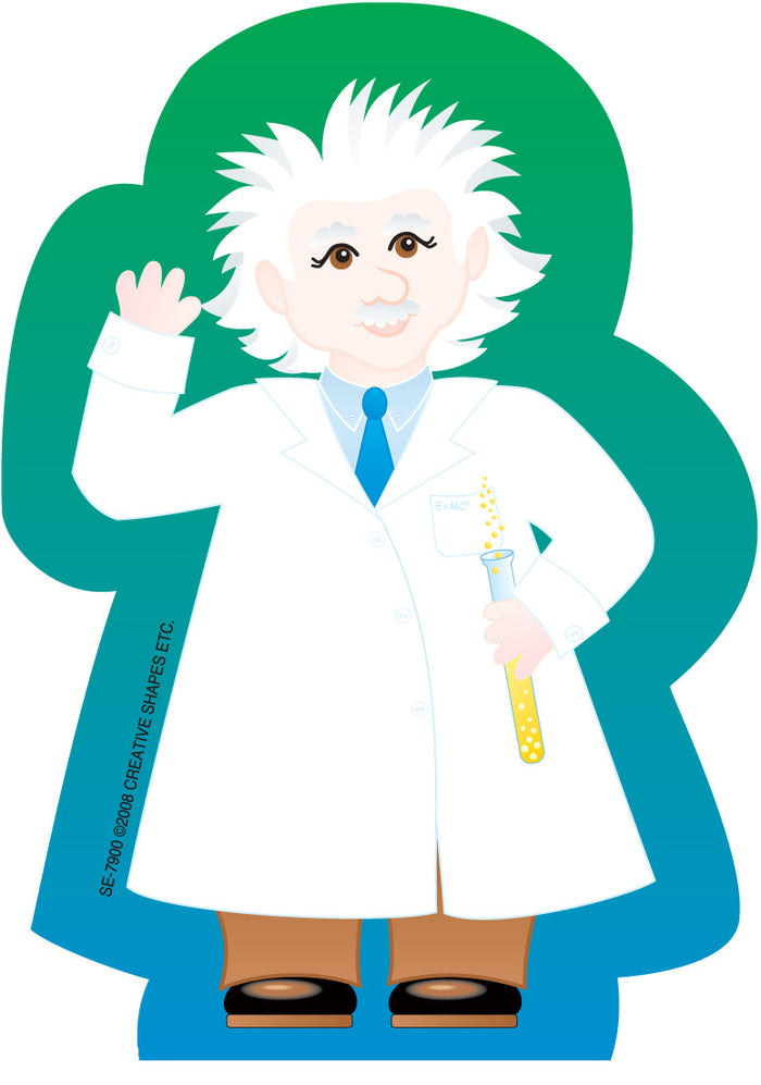 Scientist-shaped mini notepad, 35 acid-free sheets, 3x3 inches